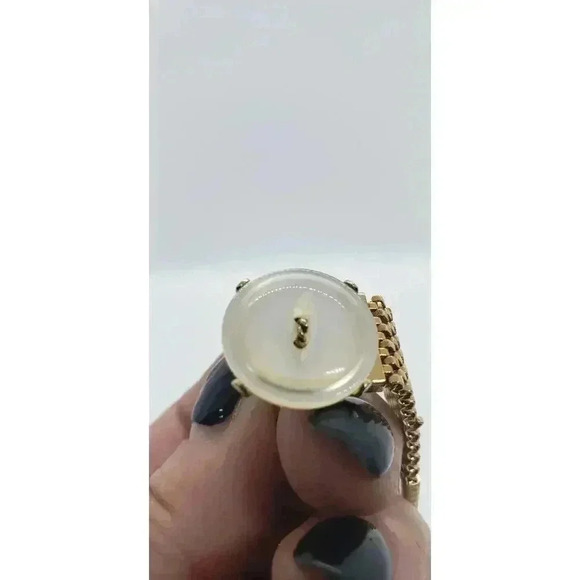 Vintage Hickok CuffLink Tie Tack Set Gold Mesh Wrap around MCM 60s Button Accent - Picture 7 of 8